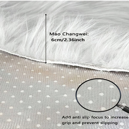 1 Christmas Home Bedroom Decorative Sofa Carpet, Fluffy Faux Fur Rug for Room, Warm