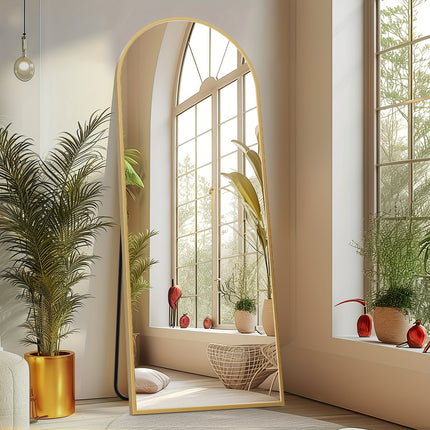 Full-Length Mirror Free Standing, Leaning, Hanging, and Mounted Options - Aluminum Frame