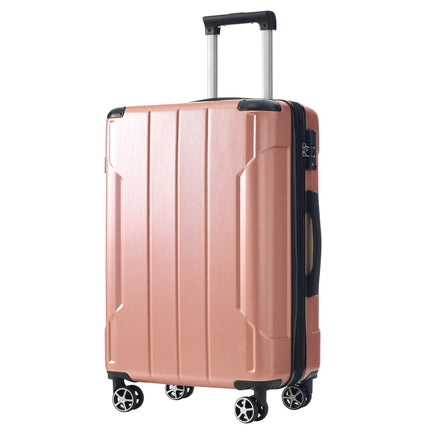 Hardshell Luggage, Lightweight Durable ABS Suitcases with Double Wheels, Expandable 28-inch Checked Travel Luggage(Rose Pink)