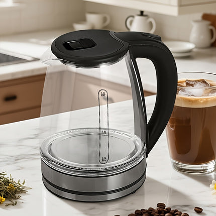 110V High Borosilicate Electric Kettle 33.85-101.44oz Capacity, 1000W Power, Easy Cleaning,