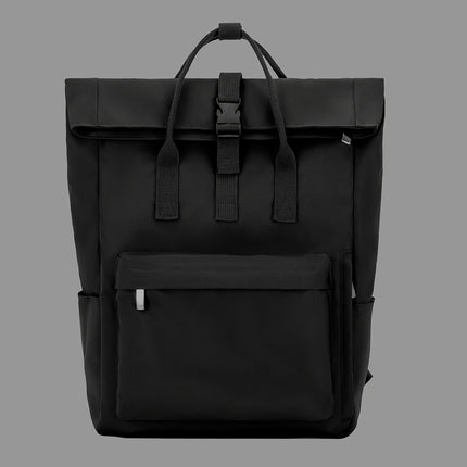 New Large-Capacity Rolled-Edge Backpack Suitable for 15.6-Inch Laptops, Ideal for Both Male And Female Students