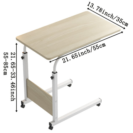 Adjustable Rolling Laptop Desk | Portable Workstation for Home, Office, Bedside
