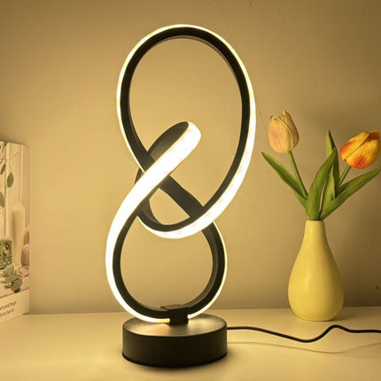 Modern Creative Spiral USB Desk Lamp with Memory Function, 3 Color Temperatures