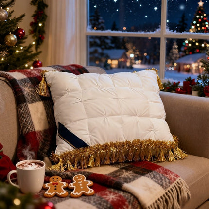 Premium Hotel-Grade Bed Cushions - Made with 100% Polyester Fabric & Plush Down Substitute Filling