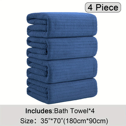 4 Pack Oversized Bath Towels Set, 35"x70" Extra Large Towel Microfiber