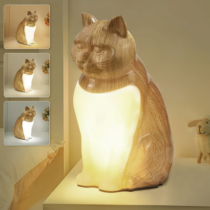 1pc Cute Cat Night Light | Touch Control, Adjustable Brightness, USB Rechargeable, Ideal for Bedroom