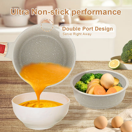 10 Pcs Pots and Pans Set with lid, Kitchen Cookware Sets for Cooking with Removable Handle,