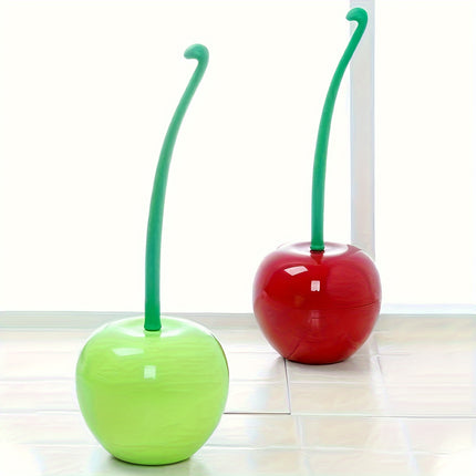 1pc Cherry Shaped Toilet Brush, Long Handle Soft Bristle Household Cleaning Brush, Clean Dead Corners, Bathroom Cleaning Supplies