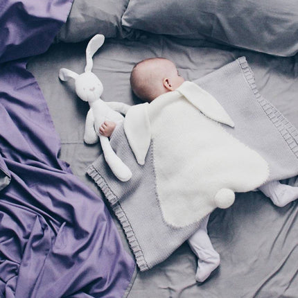 Explosive Bunny Ears Blanket Stereo Bunny Blanket Children's Knitted Cover Blanket Baby Baby Holding BlanketExplosive Bunny Ears