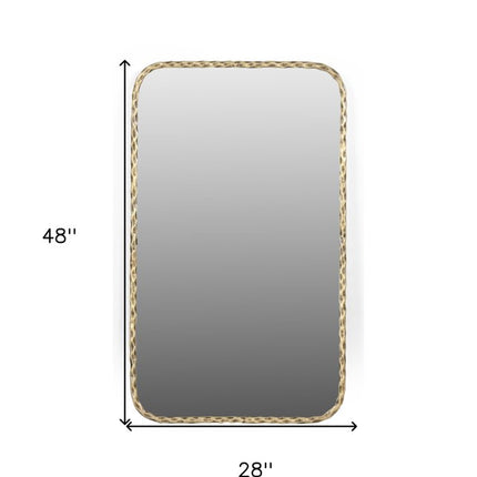 48" Brass Iron Framed Accent Mirror