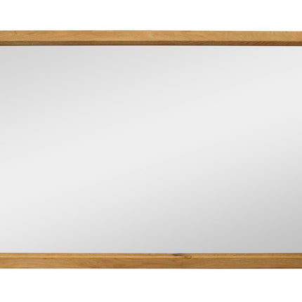 40" Natural Solid Wood Framed Mounted Accent Mirror