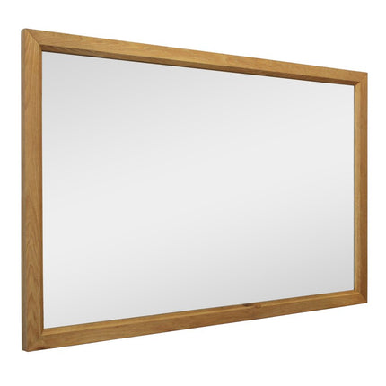 40" Natural Solid Wood Framed Mounted Accent Mirror