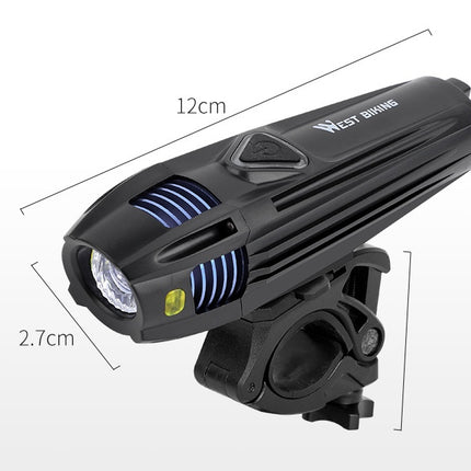 Bicycle Flashlight Front Light Bicycle Lamp Warning USB Charging Headlamp Night Riding Bike Accessories
