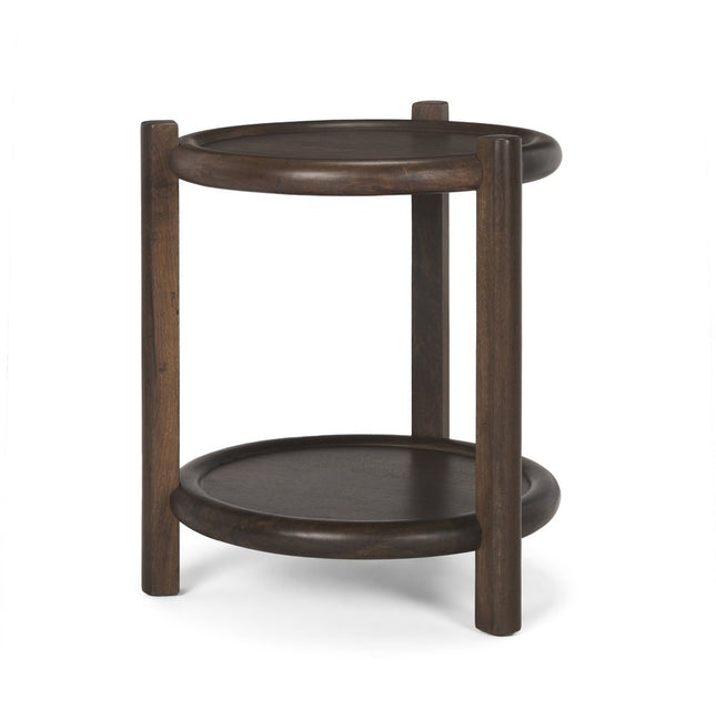 24" Dark Brown Solid Wood Tray Table