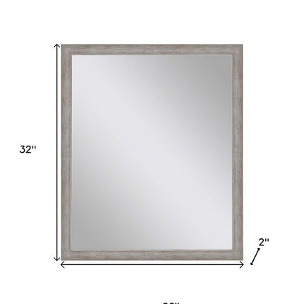 32" Silver Framed Accent Mirror