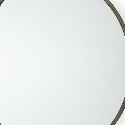 30" Gold Metal Scalloped Framed Accent Mirror