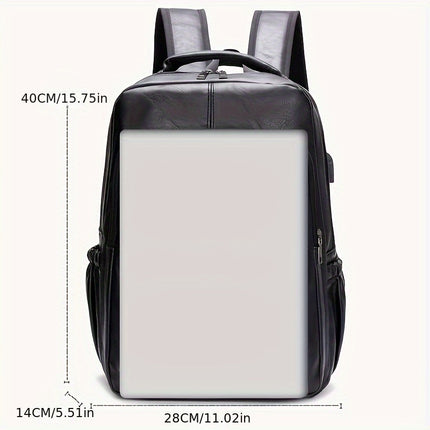 Men's Fashion Simple Retro Large Capacity Shoulder Bag Versatile Work Commute Travel Backpack Backpack