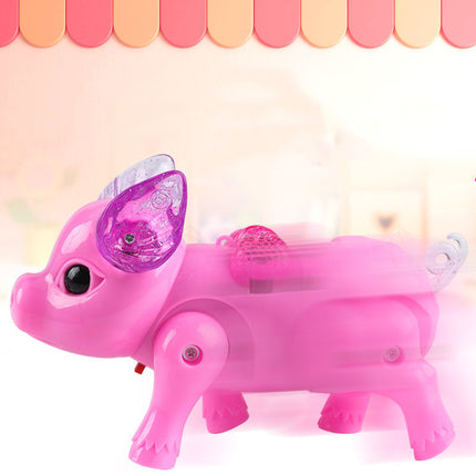Musical luminous leash electric pig