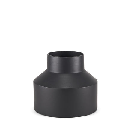 8" Black Tulip Metal Table Vase