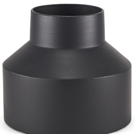 8" Black Tulip Metal Table Vase