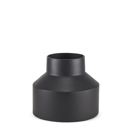 8" Black Tulip Metal Table Vase