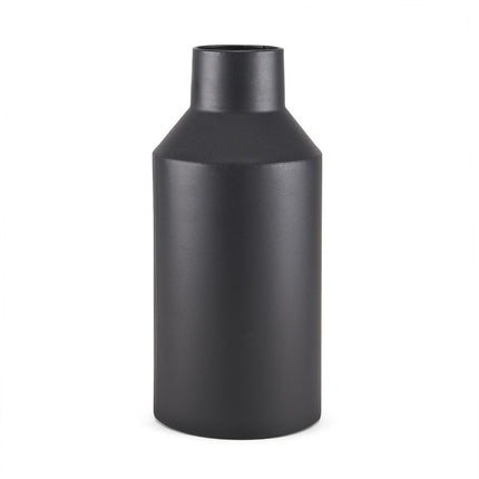 14" Black Metal Table Vase