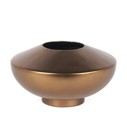 6" Antiqued Bronze Metal Table Vase