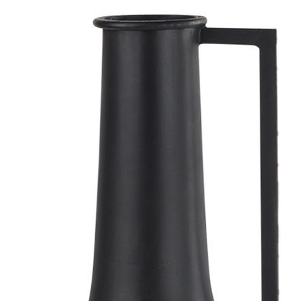 18" Black Metal Jug Vase