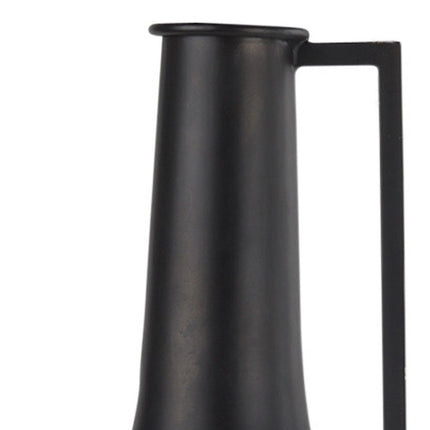 24" Black Metal Jug Vase