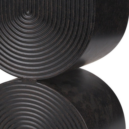 Set of Two Black Metal 20 Ounce Pot Planters