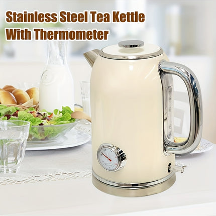 Electric Kettle -67.63oz Hot Tea Kettle with Thermometer, 1500W Fast Heating Stainless Steel Teapot,