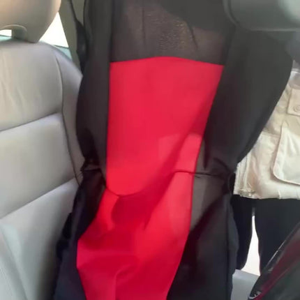 Polyester Crescent Moon Pattern Low-Back Car Seat Covers 9-Piece Set