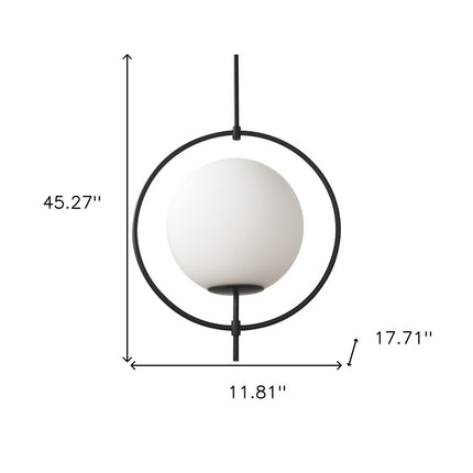 Black And White Single Metal Dimmable Ceiling Light
