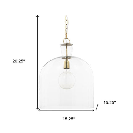 Clear Single Glass Dimmable Ceiling Light With Clear Shades