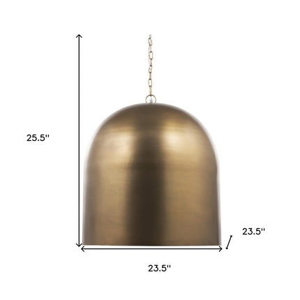 Gold Single Metal Dimmable Ceiling Light With Gold