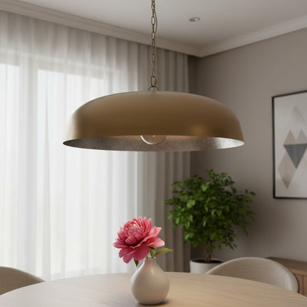 Gold Single Metal Dimmable Ceiling Light With Gold