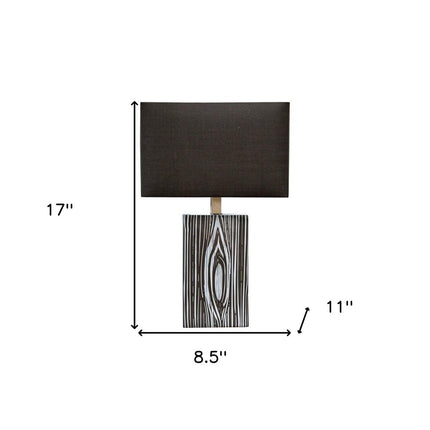 17" Black Metal and Fabric Corner Wall Light