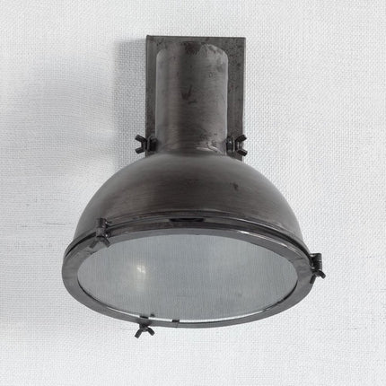 12" Gray Metal Corner Wall Light