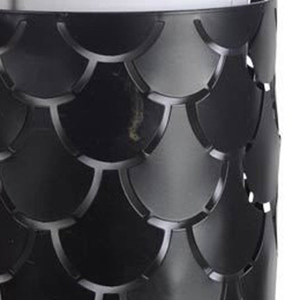 22" Black Metal Corner Wall Light