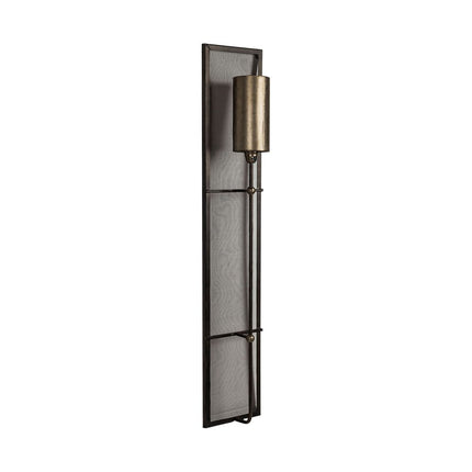 54" Black Metal Corner Wall Light