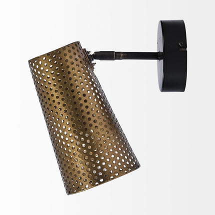 10" Gold Metal Corner Wall Light