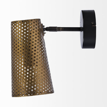 10" Gold Metal Corner Wall Light