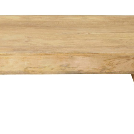 52" Natural Solid Wood Distressed Sled Coffee Table
