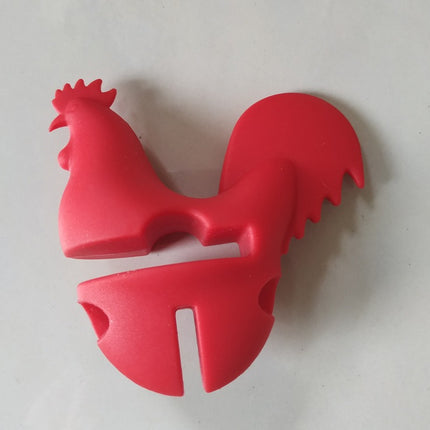 Home pot clamp creative rooster clamp kitchen baking clamp bird shaped silicone pot clamp kitchen spill proof clamp