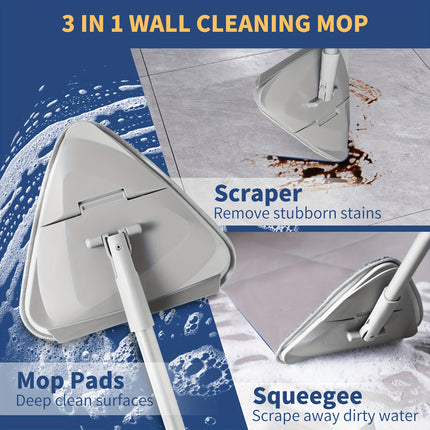 80-Inch Extra-Long Ceiling & Floor Mop Set with 6 Reusable Pads