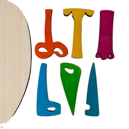 Human Face Detachable Art Wooden Puzzle
