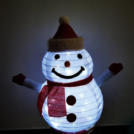 Folding Cloth Snowman Saint Telescopic Luminous LED String Lights Outdoor Decoration
