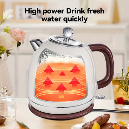 Retro-style electric kettle, 58 ounces large capacity, automatic shutdown and dry-burning protection,