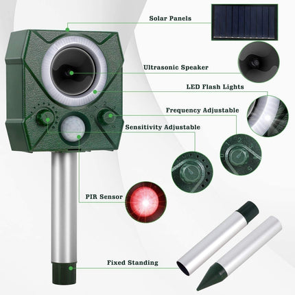 Ultrasonic Dog Repeller Charging Voice Solar Bird Repeller