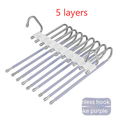 Retractable Multifunctional Stainless Steel Folding Coat Hanger